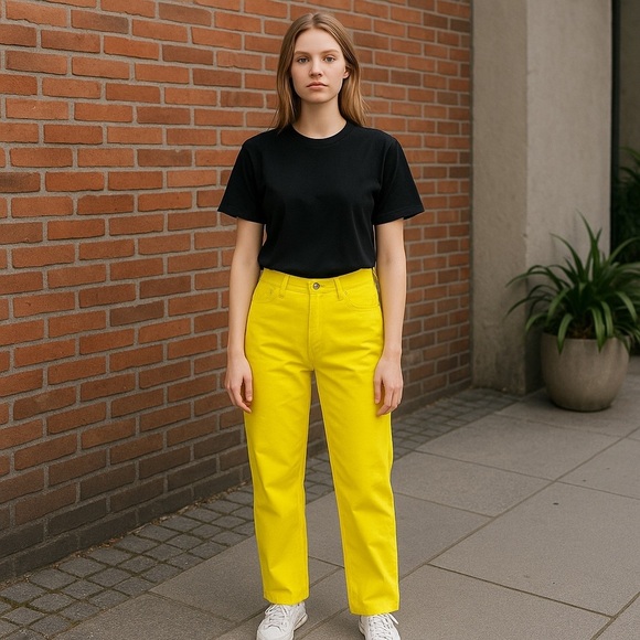 Ruby Rd Bright Yellow Jeans New Without Tags Size 10 - Picture 1 of 10